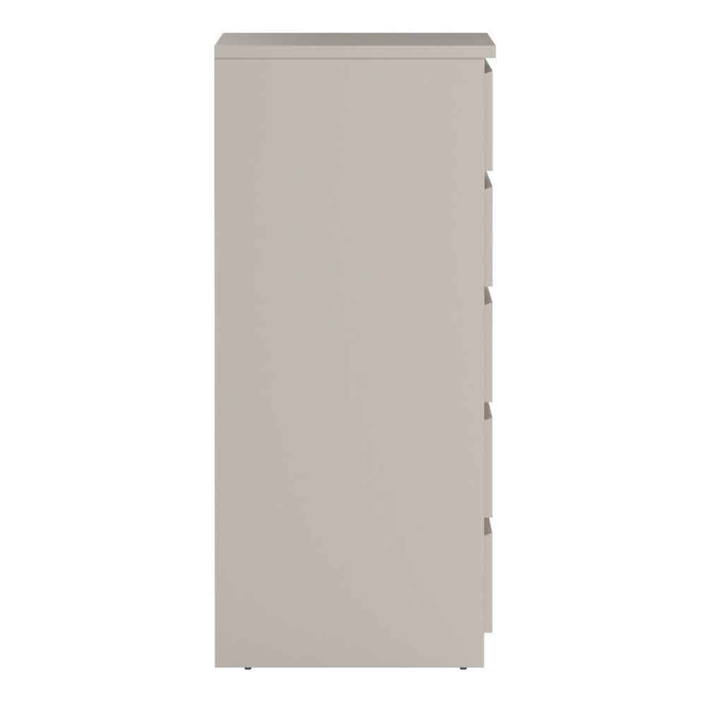 Nakou Tall Wooden Chest of 5 Drawers in Cashmere