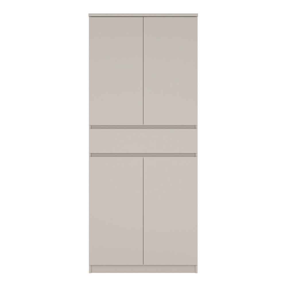 Nakou Tall Wooden Shoe Storage cabinet with 4 Doors 1 Drawer in Cashmere