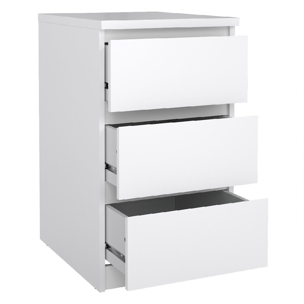 Nakou Wooden Bedroom Set With 2 Doors Wardrobe In White