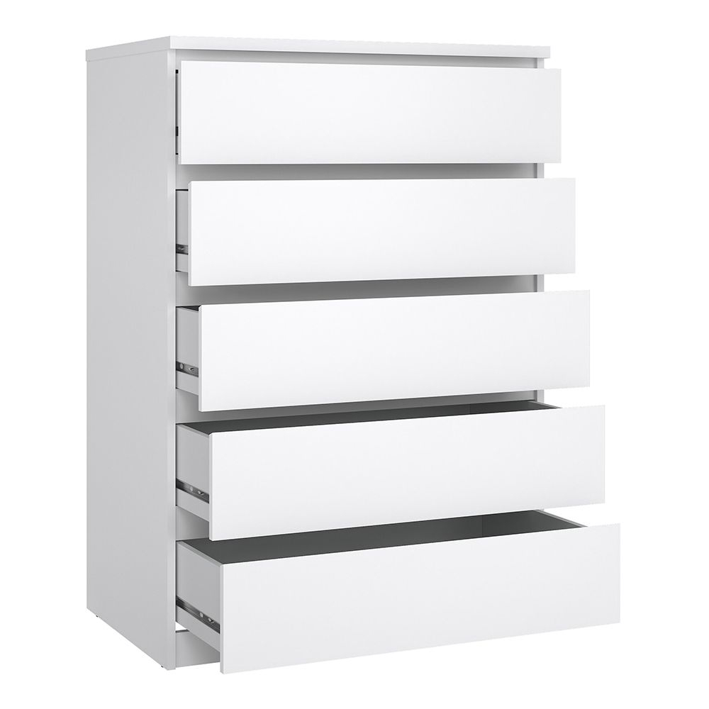 Nakou Wooden Bedroom Set With 2 Doors Wardrobe In White