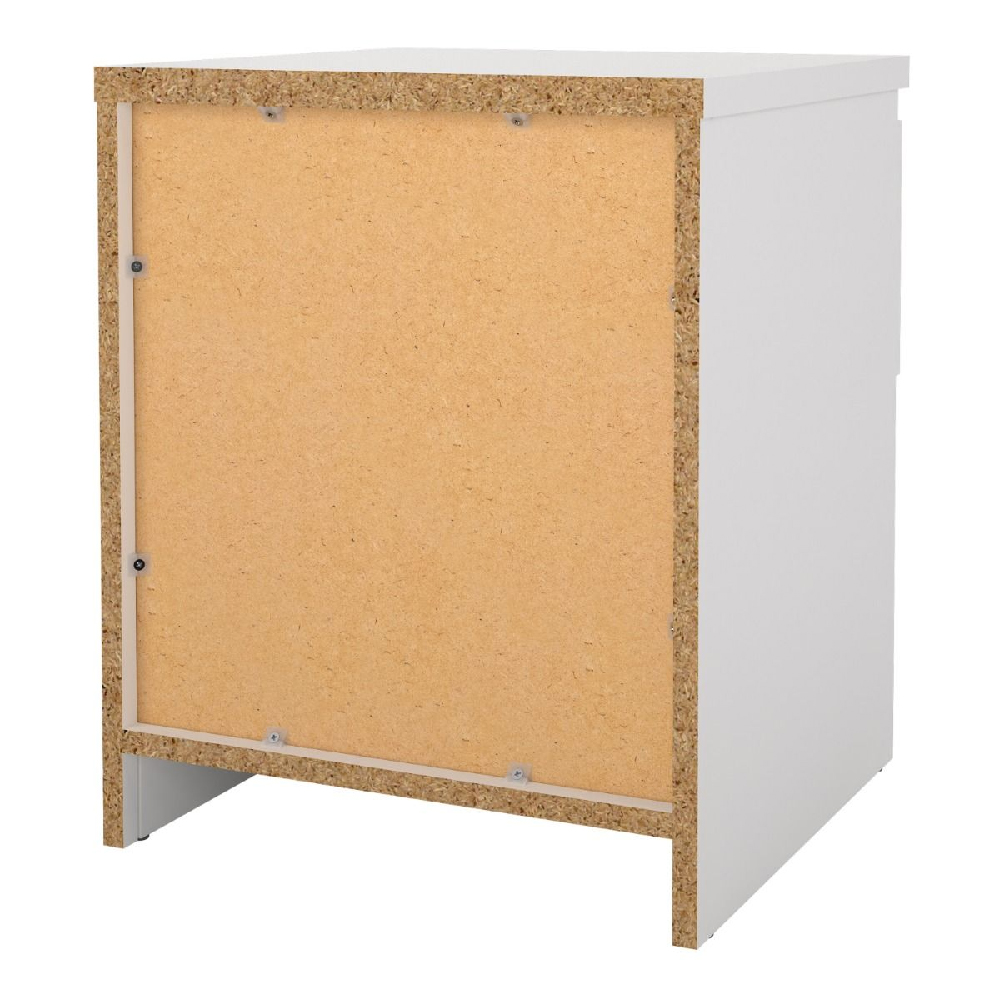 Nakou Wooden Bedside Cabinet With 1 Drawer 1 Shelf In White