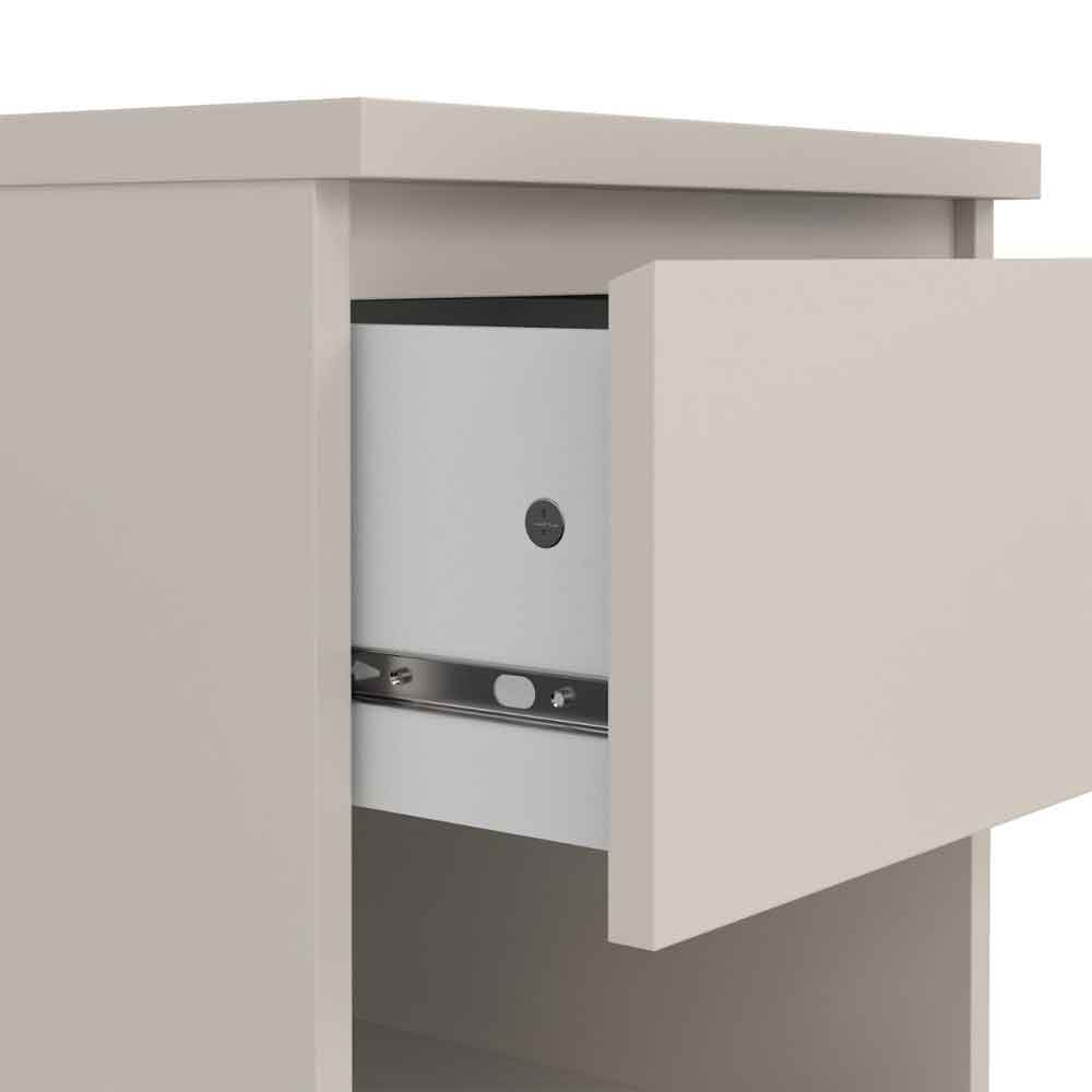 Nakou Wooden Bedside Cabinet with 1 Drawer in Cashmere