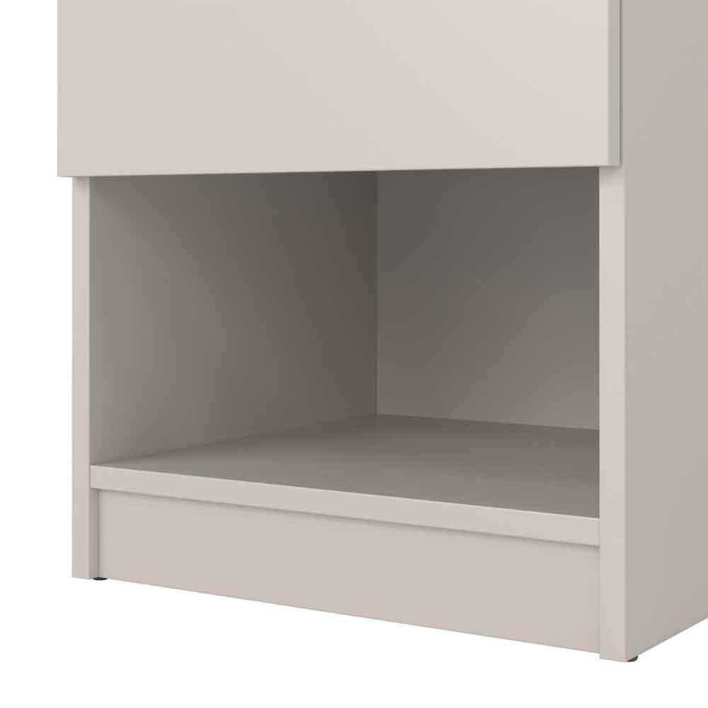 Nakou Wooden Bedside Cabinet with 1 Drawer in Cashmere