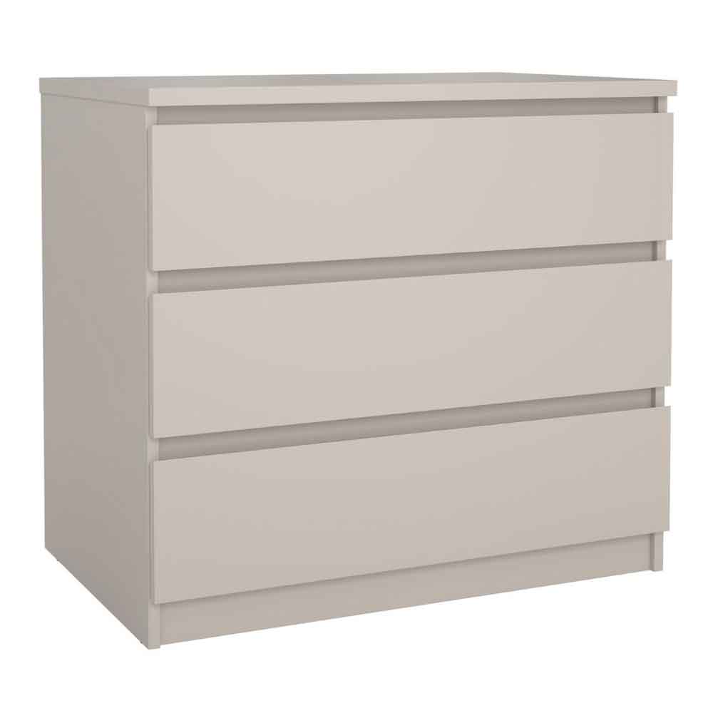 Nakou Wooden Chest of 3 Drawers in Cashmere