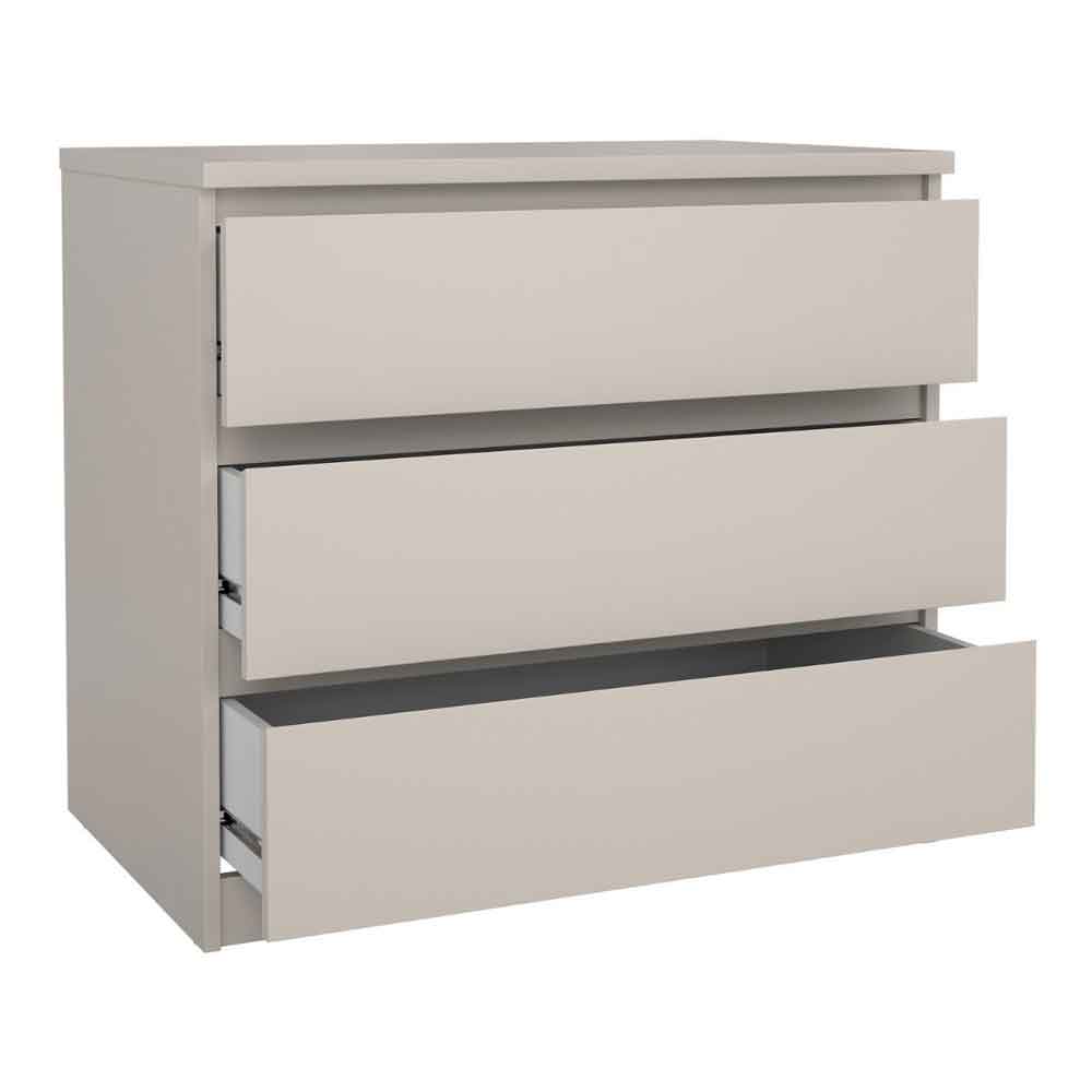Nakou Wooden Chest of 3 Drawers in Cashmere