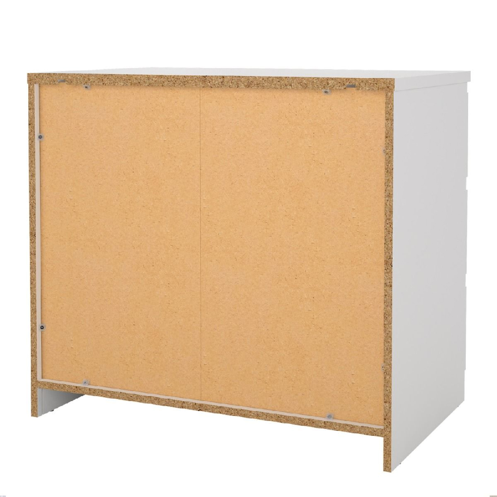 Nakou Wooden Chest Of 3 Drawers In White
