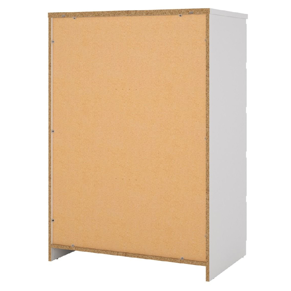 Nakou Wooden Chest Of 5 Drawers Wide In White