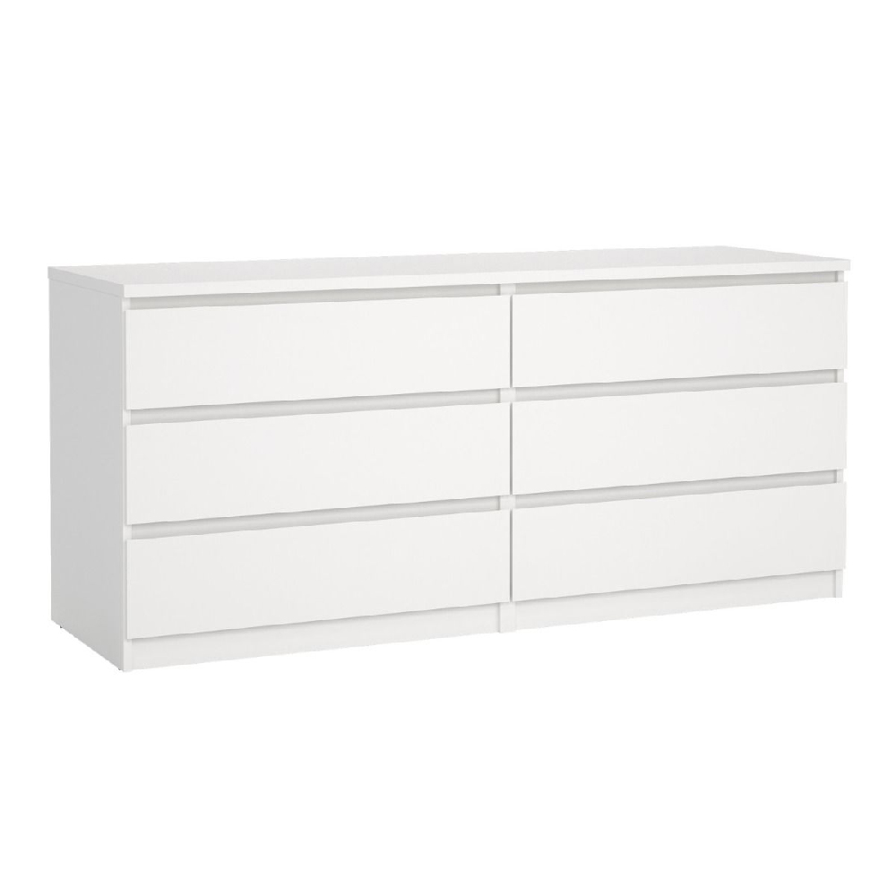 Nakou Wooden Chest Of 6 Drawers In White