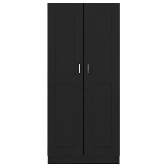 Nancia Wooden Wardrobe With 2 Doors In Black_3
