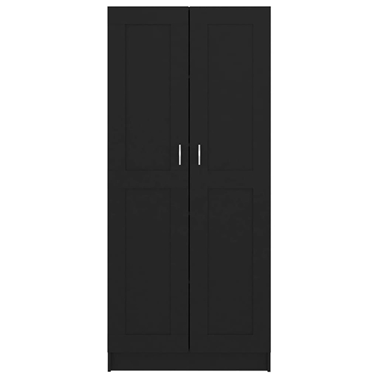 Nancia Wooden Wardrobe With 2 Doors In Black