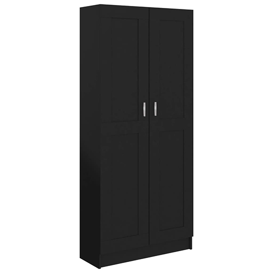 Nancia Wooden Wardrobe With 2 Doors In Black