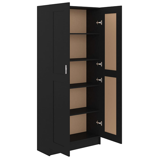 Nancia Wooden Wardrobe With 2 Doors In Black