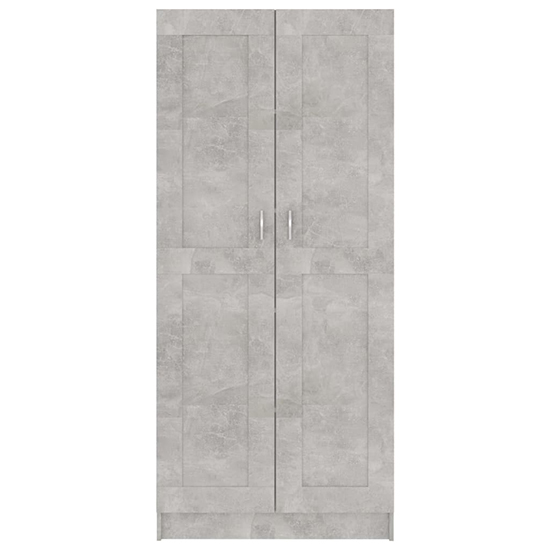 Nancia Wooden Wardrobe With 2 Doors In Concrete Effect
