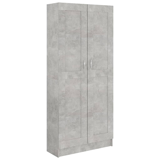Nancia Wooden Wardrobe With 2 Doors In Concrete Effect