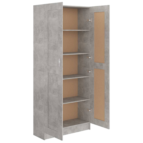 Nancia Wooden Wardrobe With 2 Doors In Concrete Effect