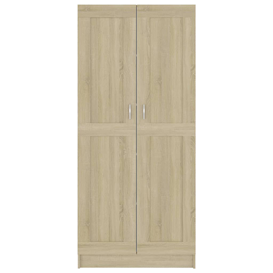 Nancia Wooden Wardrobe With 2 Doors In Sonoma Oak