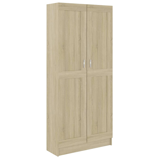 Nancia Wooden Wardrobe With 2 Doors In Sonoma Oak