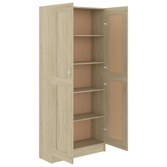 Nancia Wooden Wardrobe With 2 Doors In Sonoma Oak
