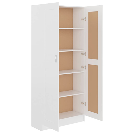Nancia Wooden Wardrobe With 2 Doors In White_5