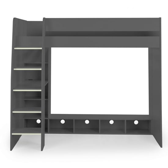 Naara Wooden Gaming Bunk Bed With Desk In Anthracite_3