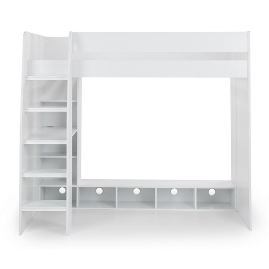 Nanterre Wooden Gaming Bunk Bed With Desk In White FiF
