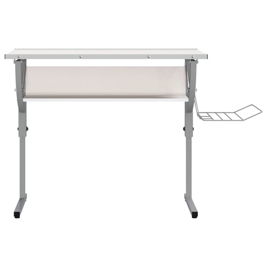 Nantwich Wooden Laptop Desk Adjustable In White And Grey