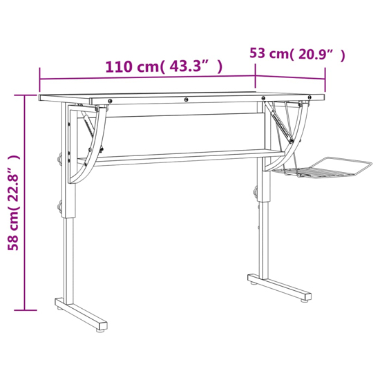 Nantwich Wooden Laptop Desk Adjustable In White And Grey