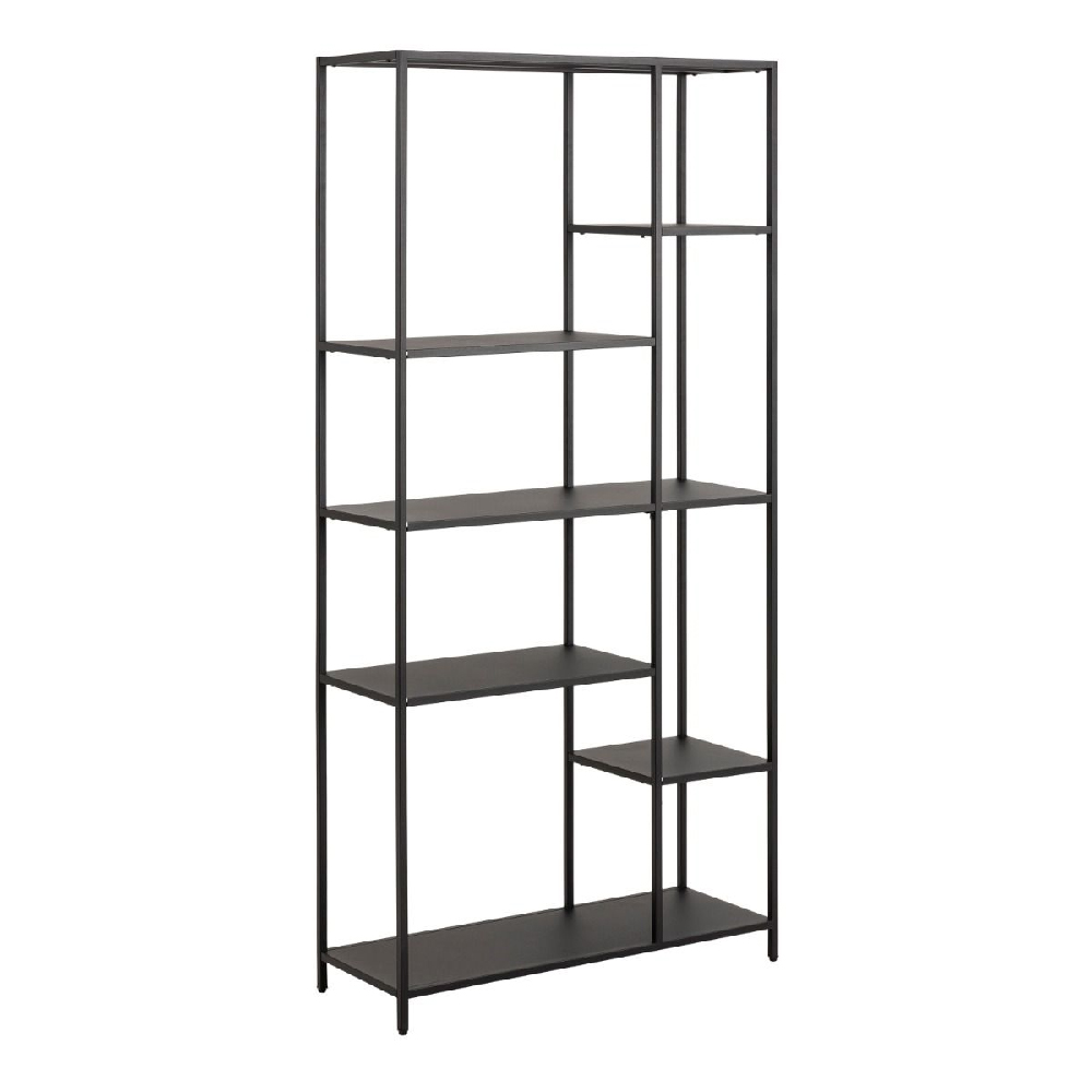 Napa Metal Bookcase With 6 Shelves In Matt Black