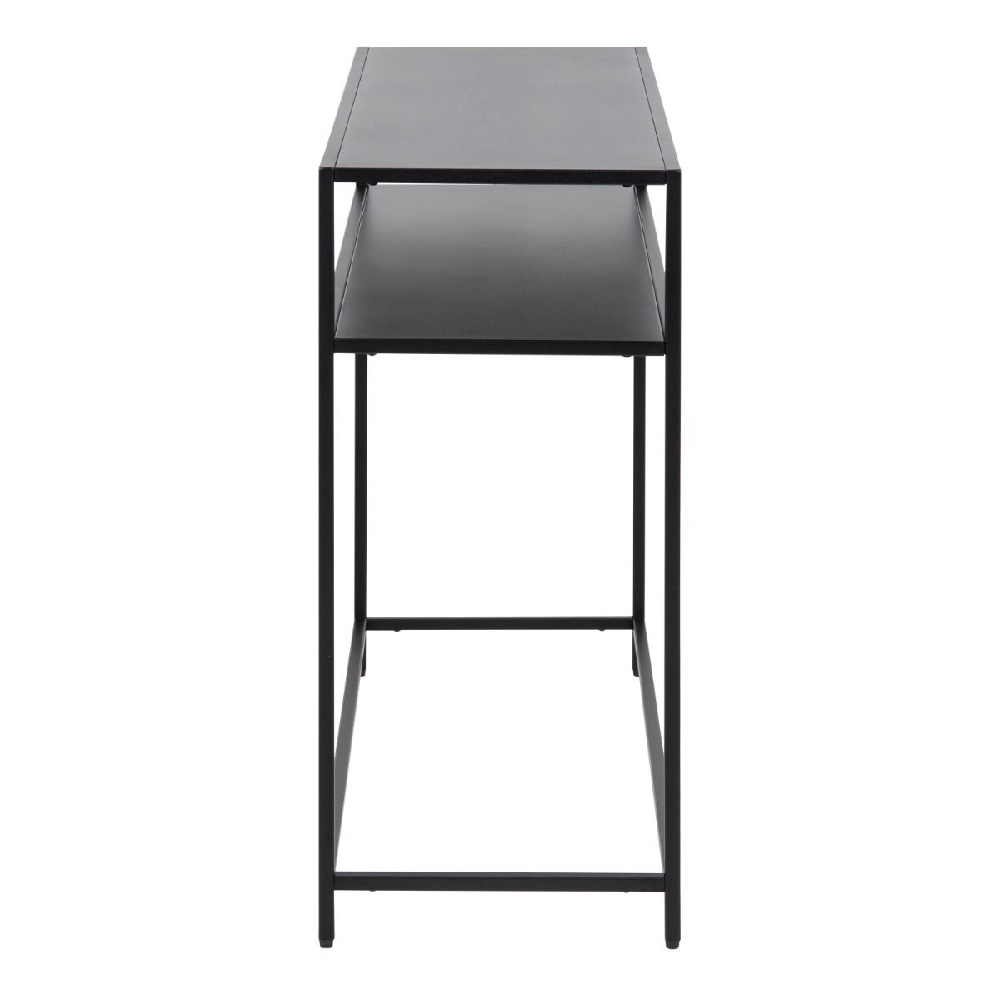 Napa Metal Console Table With Open Shelf In Matt Black