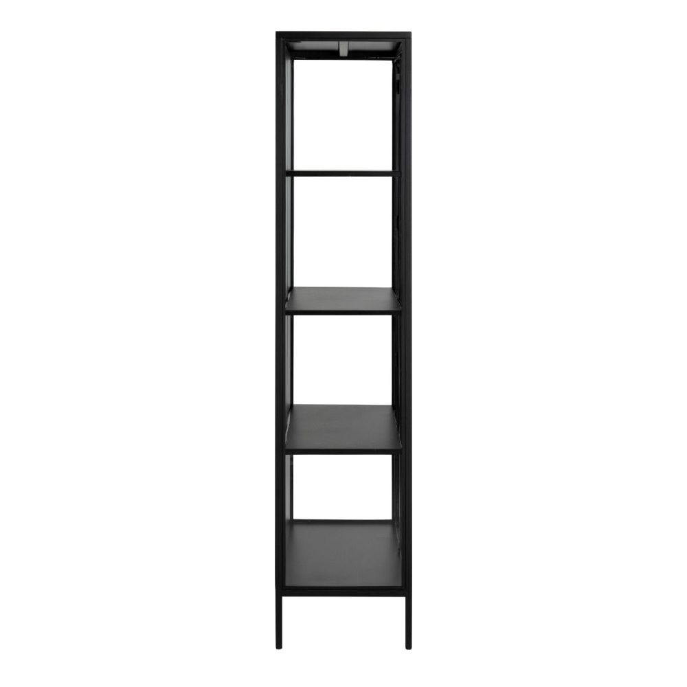 Napa Metal Display Cabinet With 2 Doors Tall In Matt Black