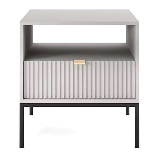 Napa Wooden Bedside Cabinet With 1 Door In Matt Grey