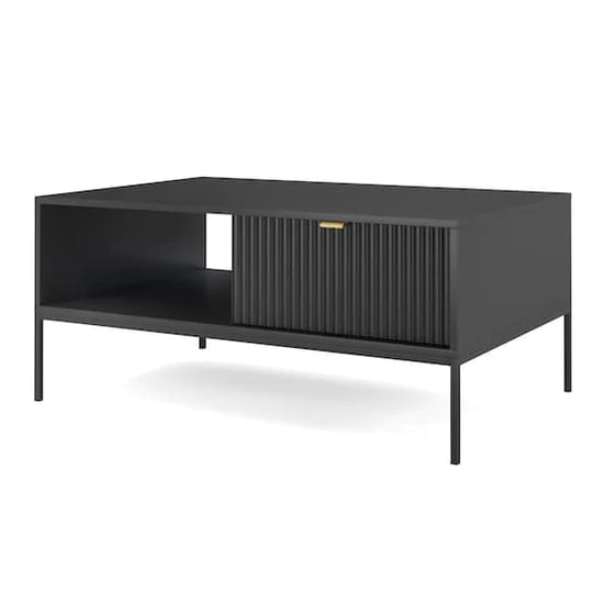 Read more about Napa wooden coffee table with 1 drawer in matt black