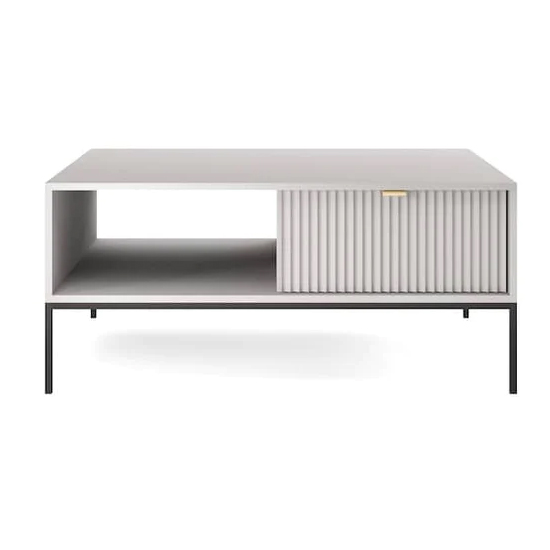 Napa Wooden Coffee Table With 1 Drawer In Matt Grey