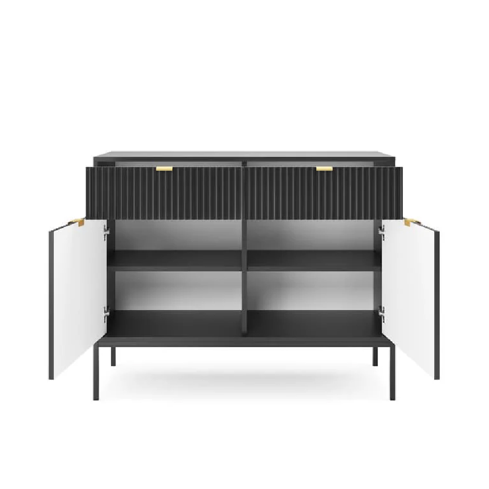 Napa Wooden Sideboard With 2 Doors 2 Drawers In Matt Grey