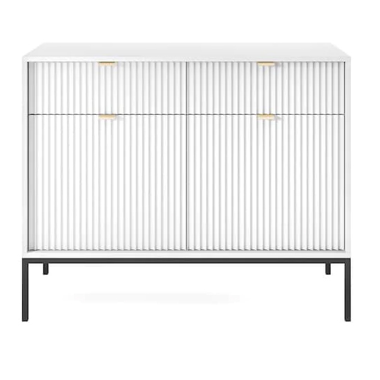 Napa Wooden Sideboard With 2 Doors 2 Drawers In Matt White