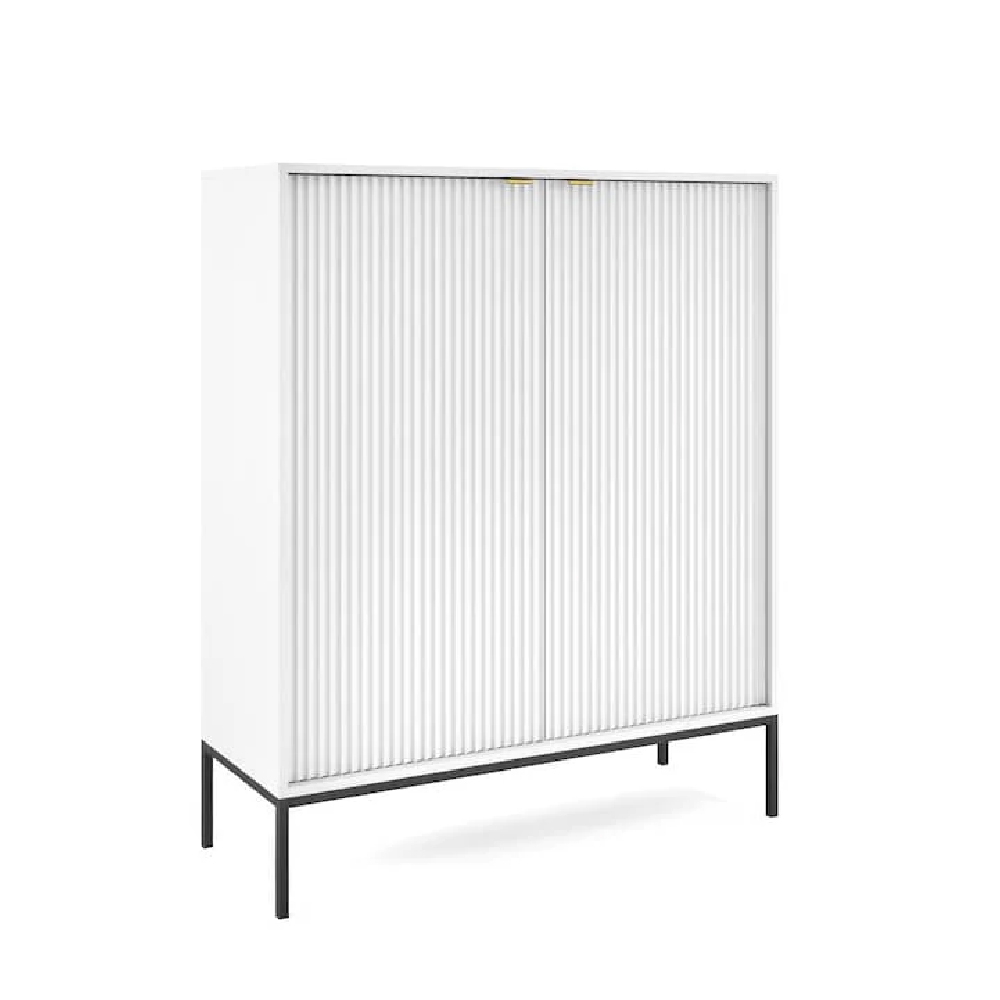 Napa Wooden Storage Cabinet With 2 Doors In Matt White
