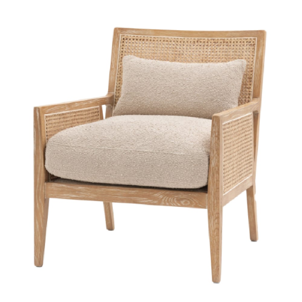 Naperville Rattan Armchair With Cushion In Natural
