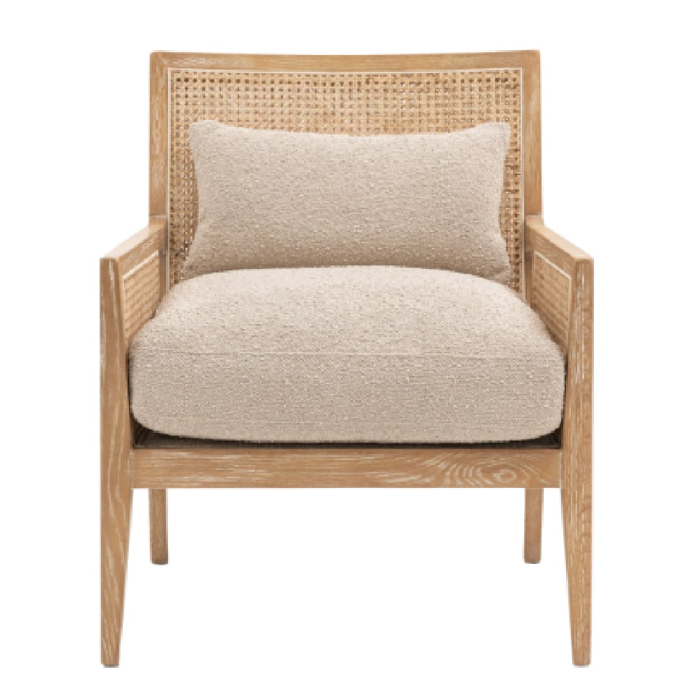 Naperville Rattan Armchair With Cushion In Natural