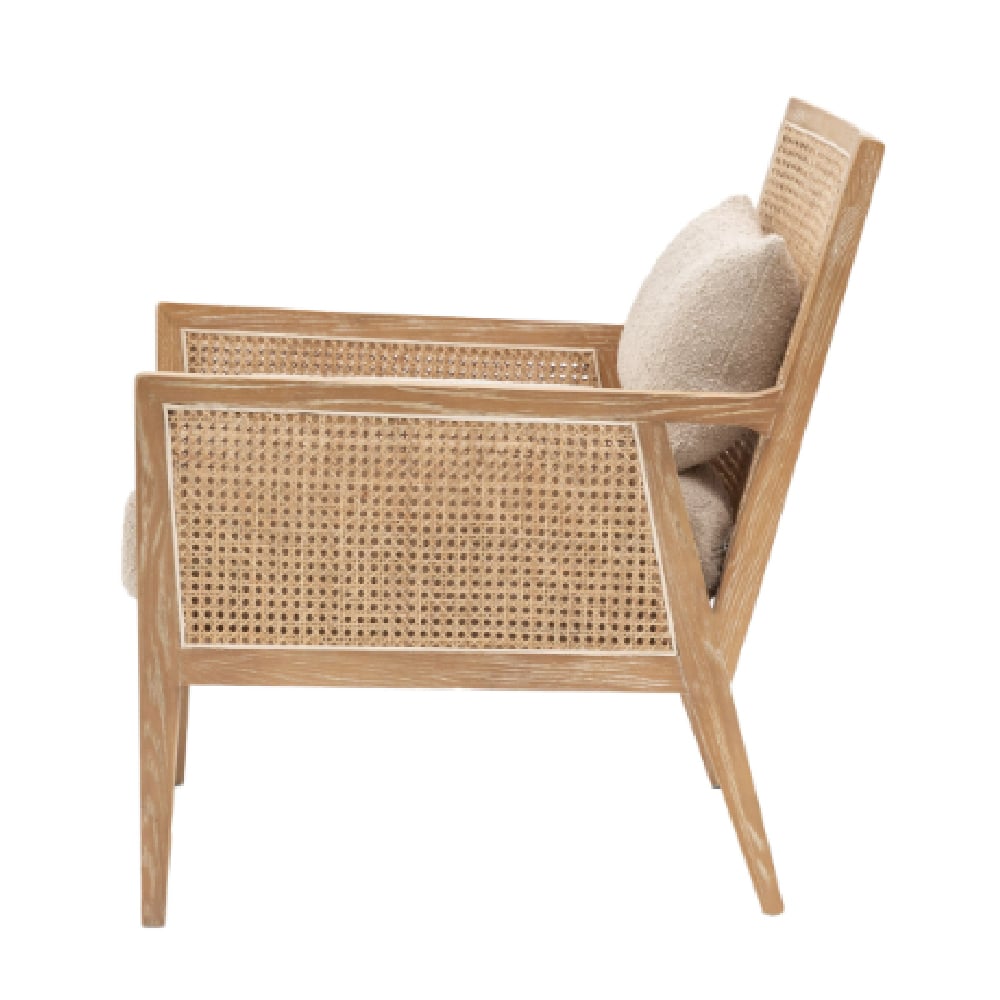 Naperville Rattan Armchair With Cushion In Natural