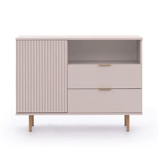 Naples Wooden Sideboard With 1 Doors 2 Drawers In Cashmere