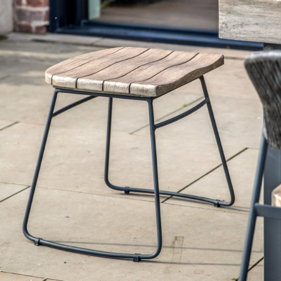 Narberth Outdoor Natural Wooden Outdoor Stools In A Pair_2