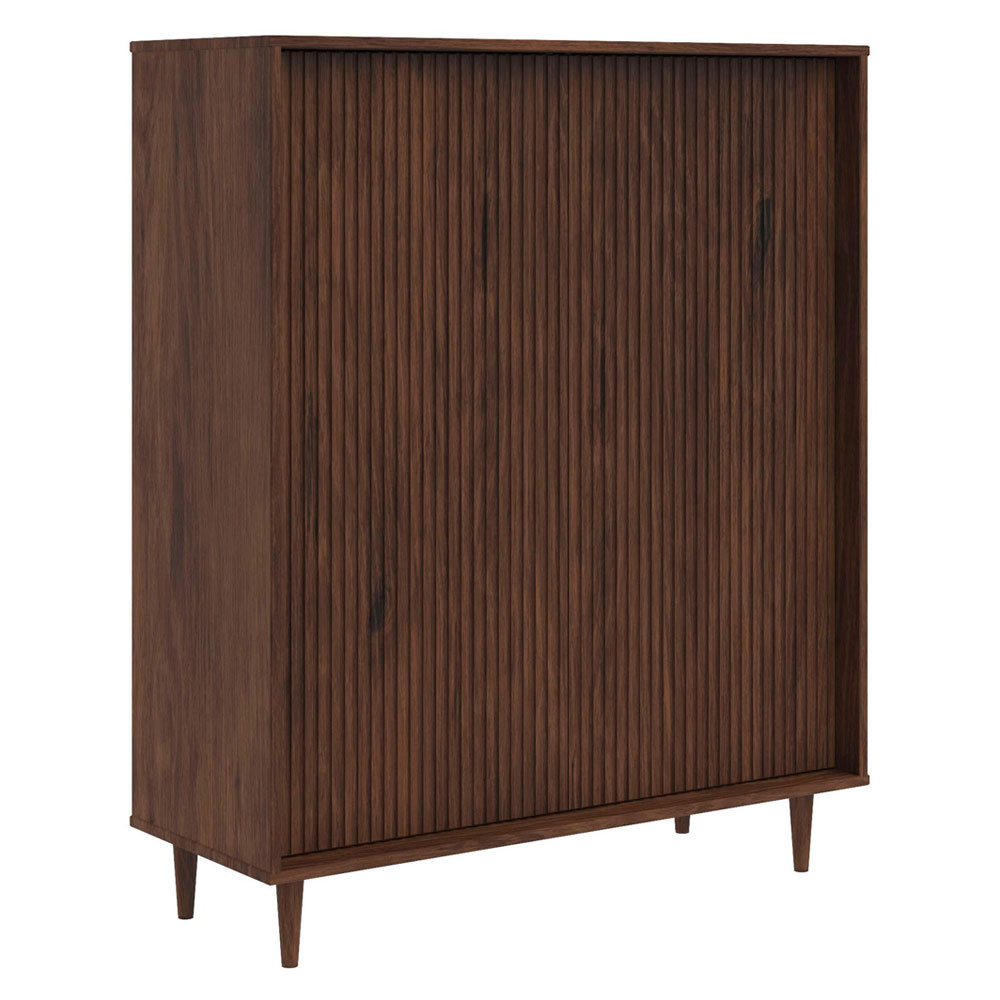 Narlen Wooden Highboard with 2 Doors in Brown