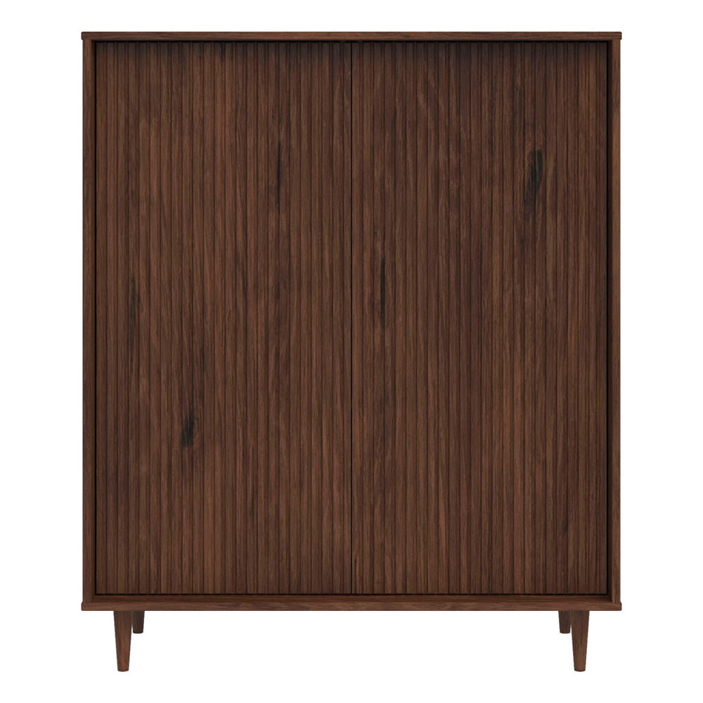 Narlen Wooden Highboard with 2 Doors in Brown