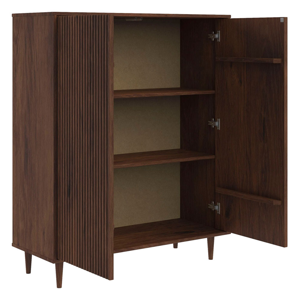 Narlen Wooden Highboard with 2 Doors in Brown