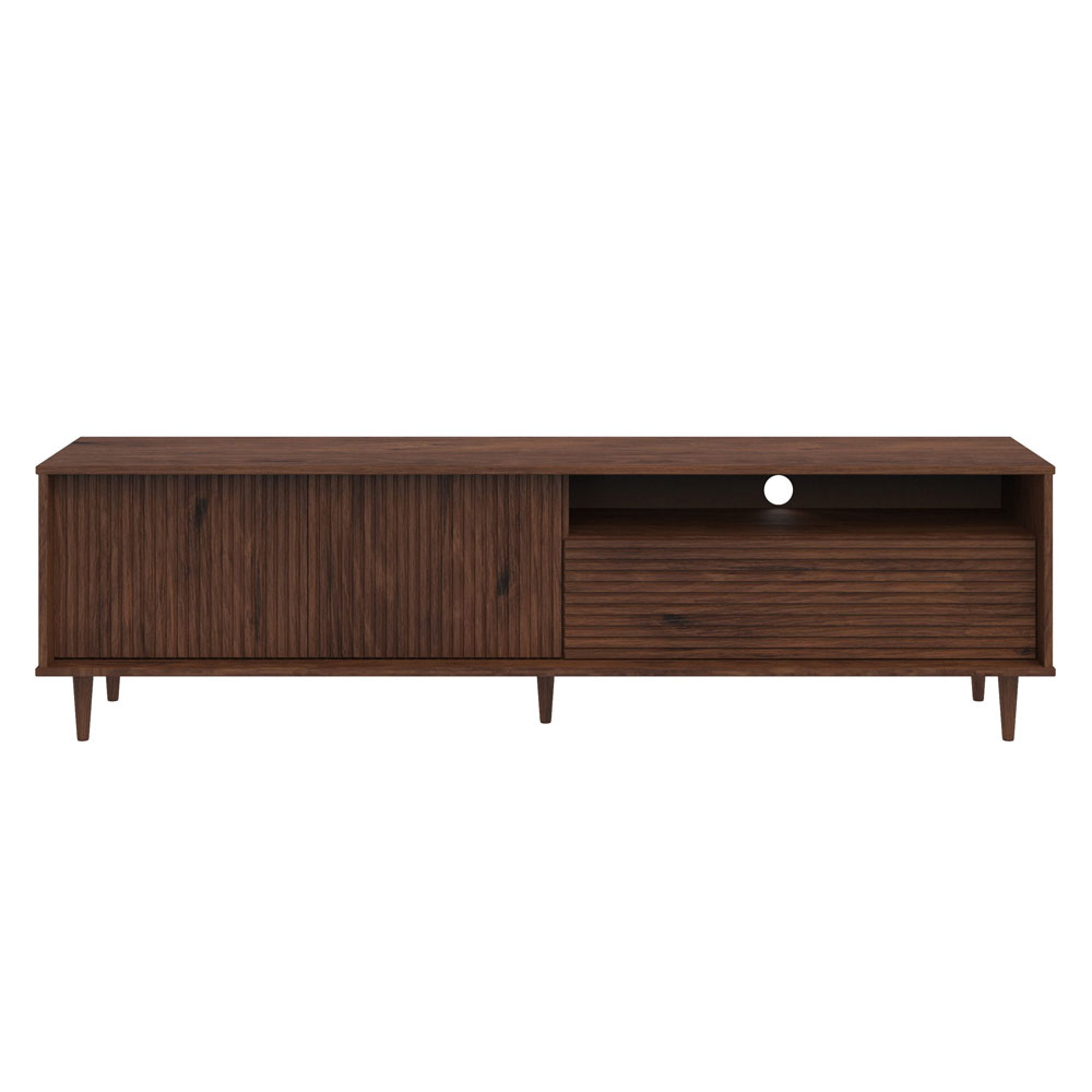 Narlen Wooden TV Stand with 3 Doors in Brown