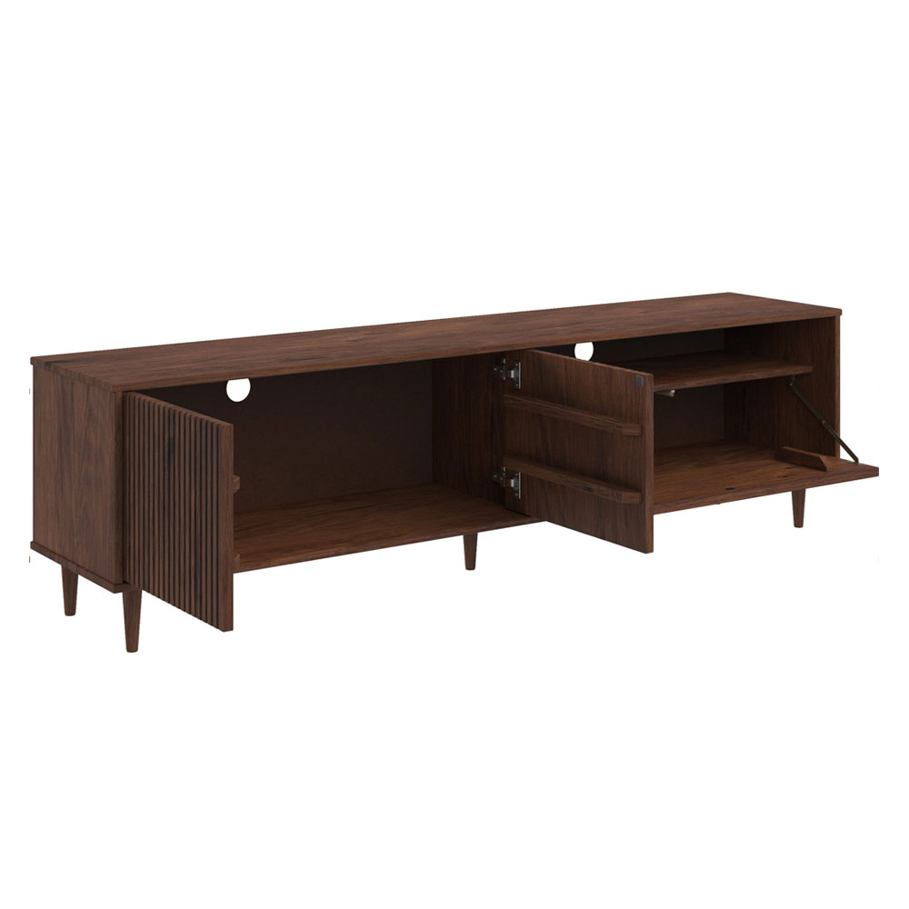Narlen Wooden TV Stand with 3 Doors in Brown