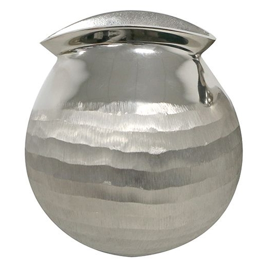 Product photograph of Narrow Aluminium Large Decorative Vase In Polished Silver from Furniture in Fashion