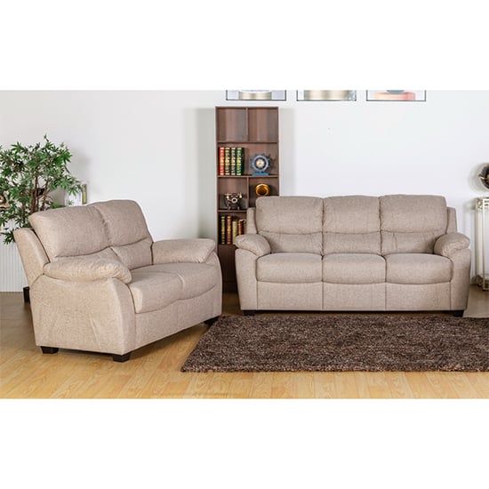 Read more about Narva fixed fabric 3+2 sofa set in dune