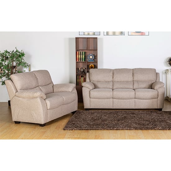 Narva Fixed Fabric 3+2 Sofa Set In Dune