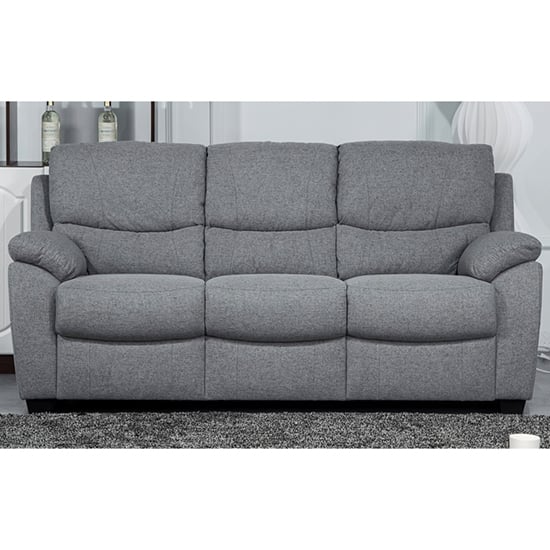 Read more about Narva fixed fabric 3 seater sofa in grey